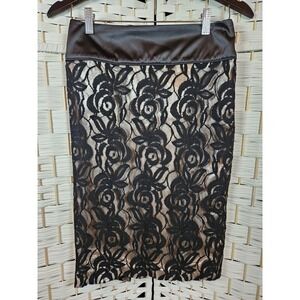 Dahlia Collection Womens Sz 4 Lined Lace Skirt Formal Party